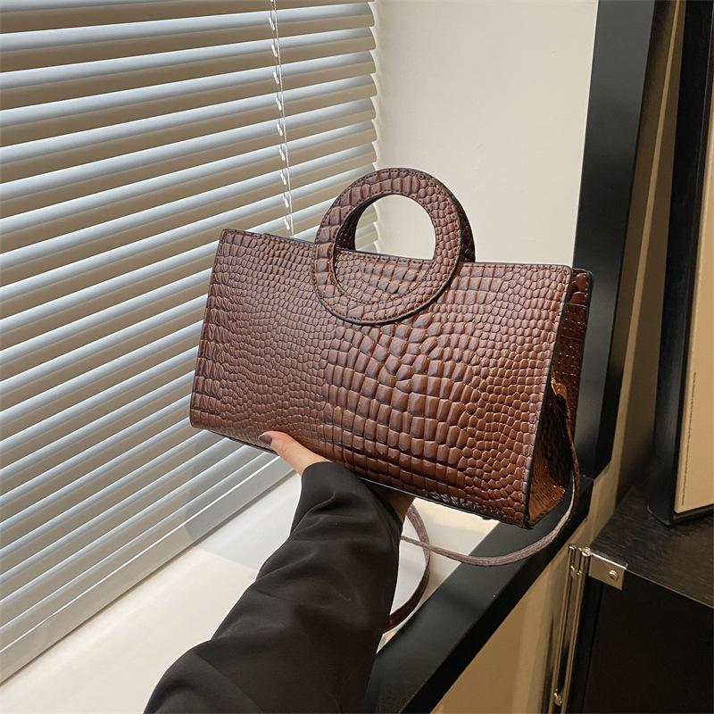Luxury Bags Without Logo - Dames krokodilpatroon PU lederen handtassen groene