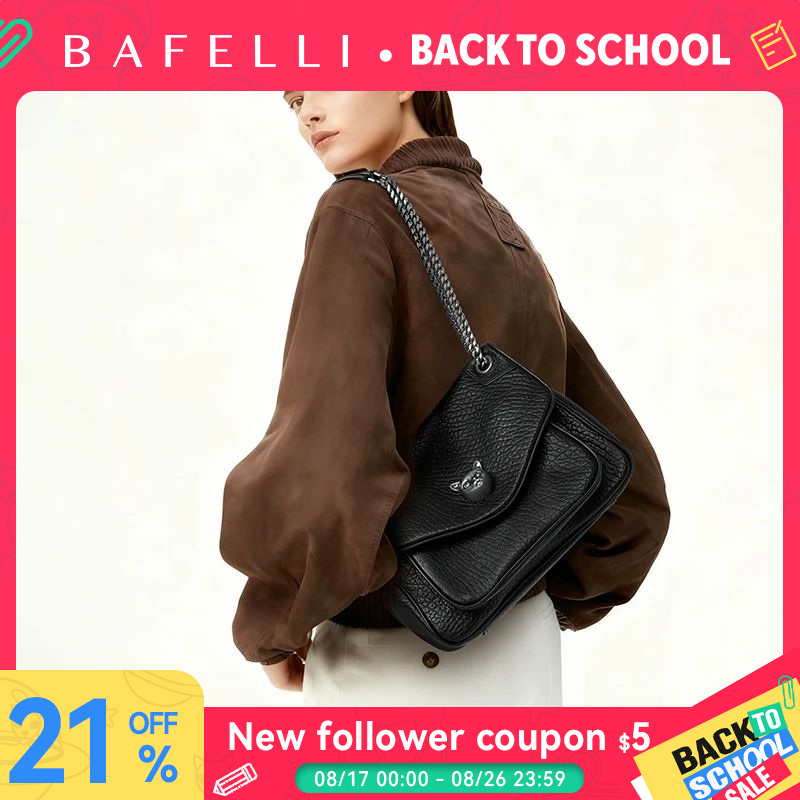 Luxury Bags Without Logo - BAFELLI Trendy Tote Bag met ketting