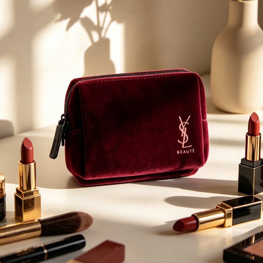 Luxury Designer Bags Ysl - YSL's tas wijnrood fluweel mini draagbare