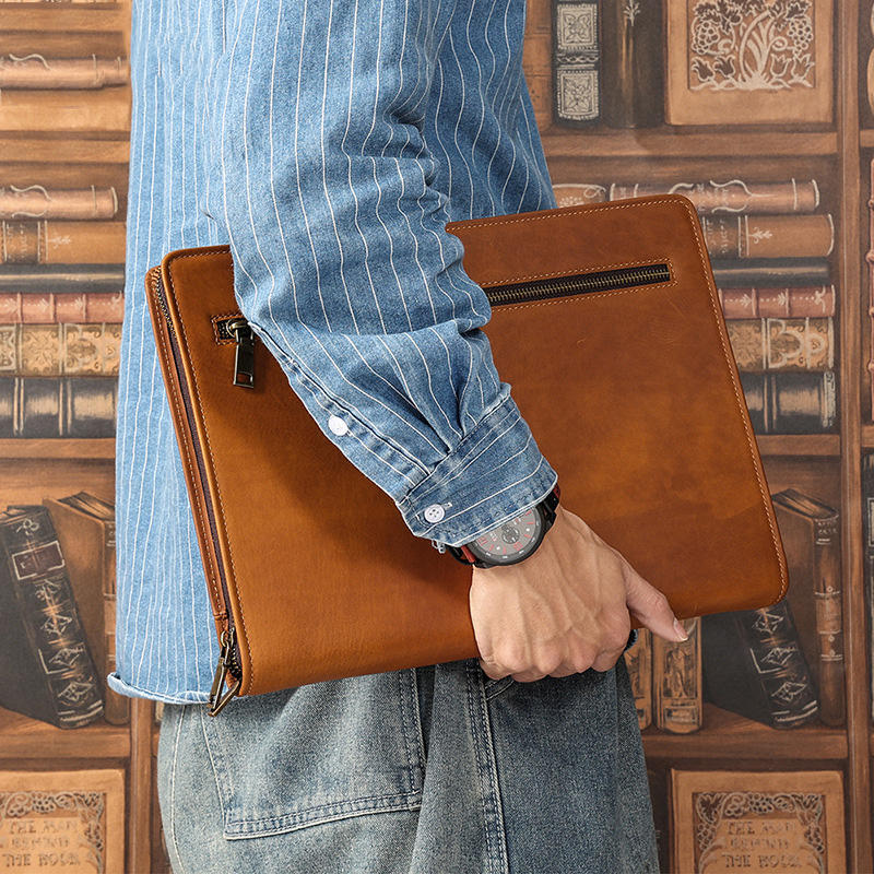 Luxury Bags Laptop - Crazy Horse Lederen Ipad Case 12.9