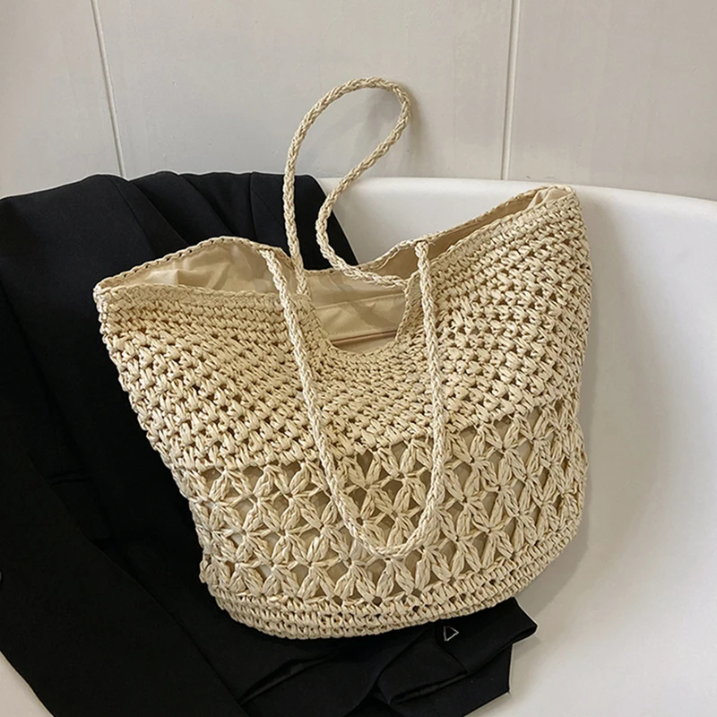 Casual design strogeweven tass - Luxury Tote Bags With Zipper recensie en prijs