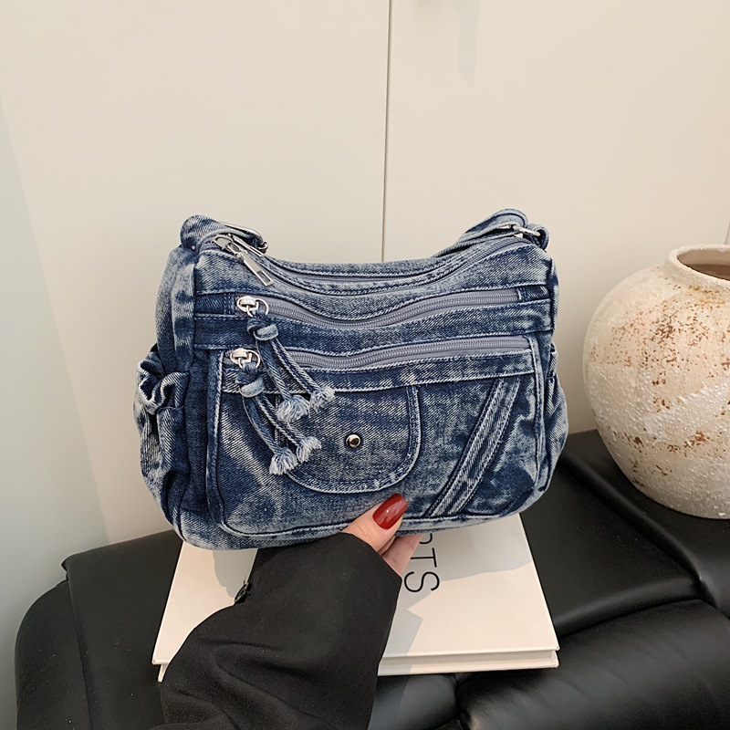 Streetstyle Retro Blauwe Denim - Luxury Bags Vip recensie en prijs