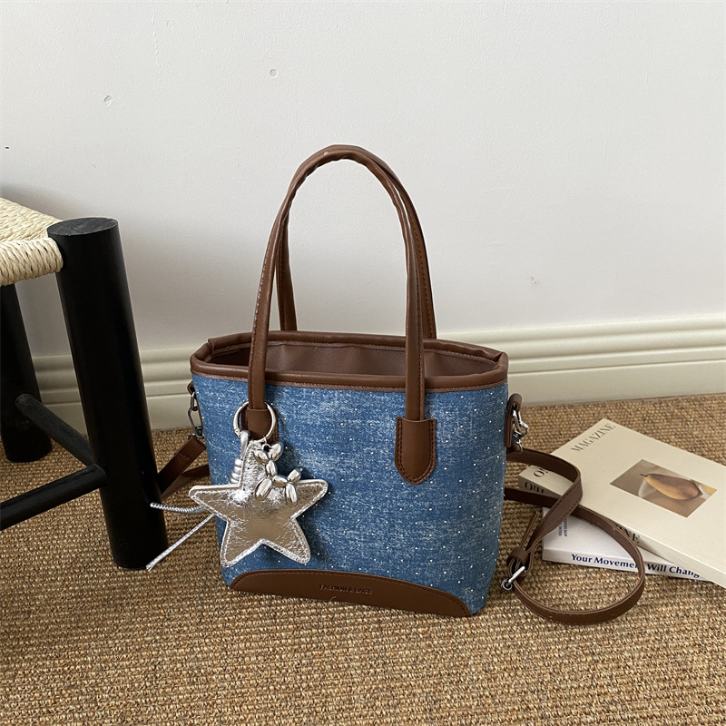Denim shopper-tas met grote ca - Luxury Bags Denim recensie en prijs