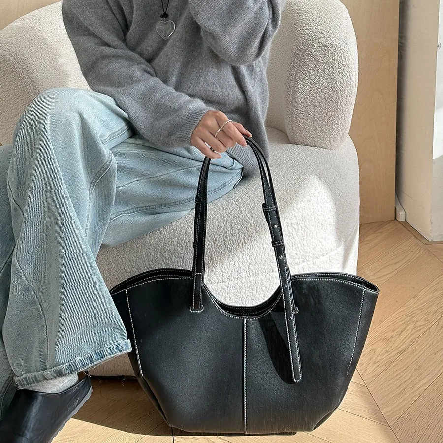 Vintage Dames Handtas Grote Ca - Luxury Tote Bags With Zipper recensie en prijs