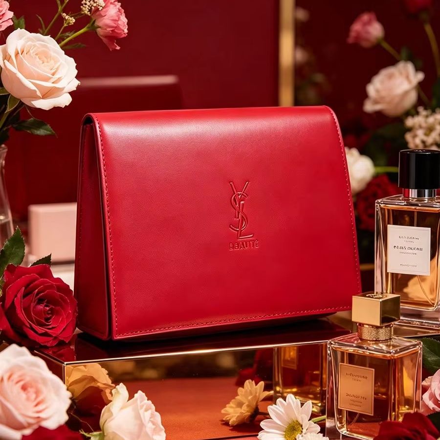YSL Rode Lederen Cosmetiktas m - Luxury Bags Ysl recensie en prijs